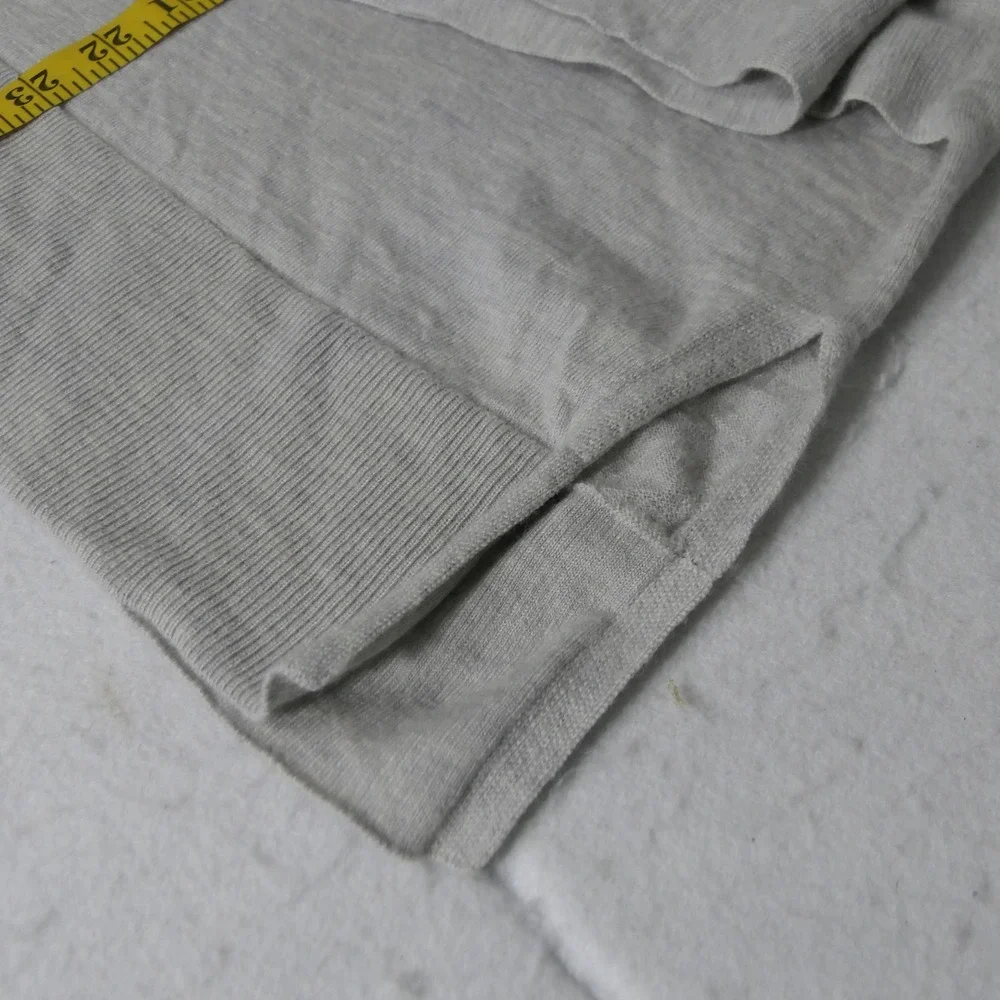 Ann Taylor Women Sweater S Gray 100% Merino Wool Tunic Tie Waist Tunic